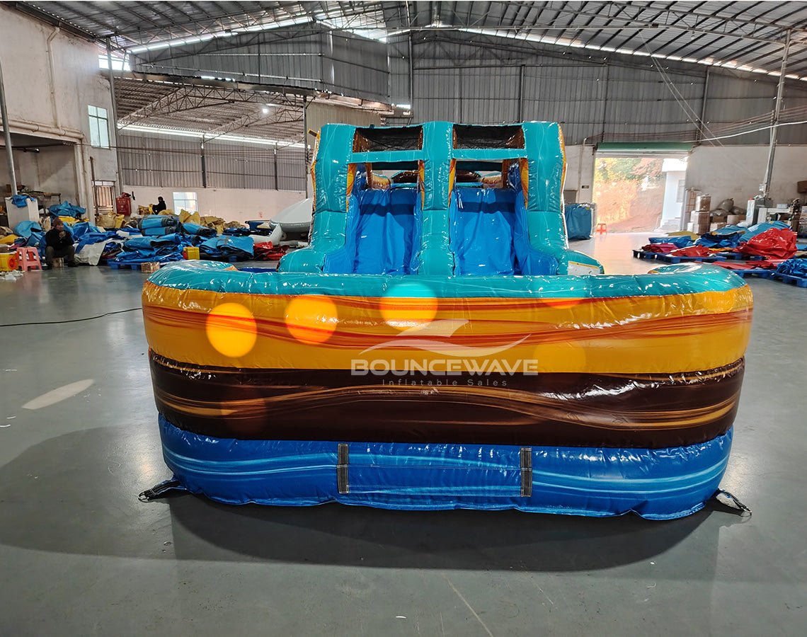 46ft Tropic Shock "Flash" Hybrid Inflatable Obstacle Course - BounceWave Inflatable Sales