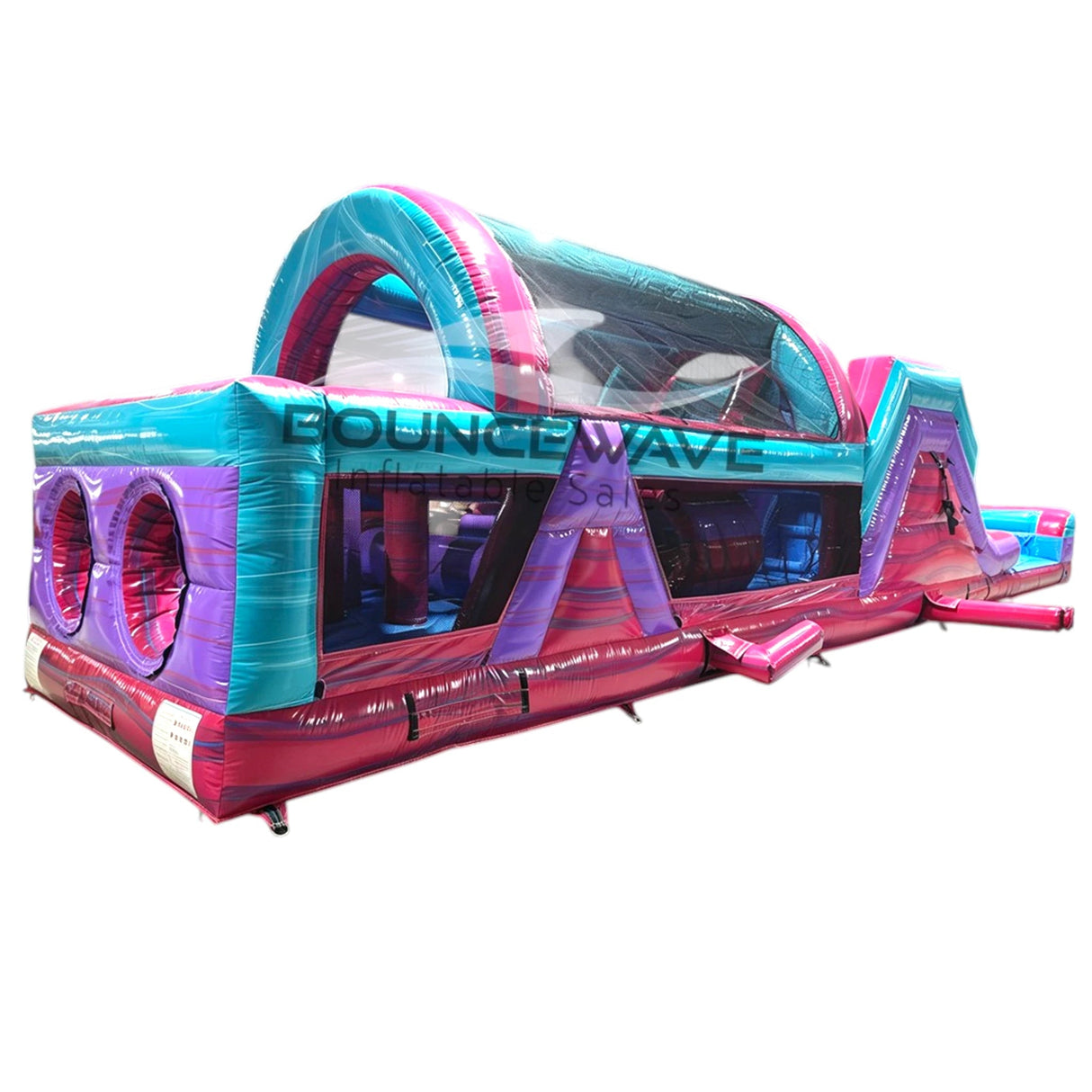46ft Ultra Shock Hybrid Wet/Dry Inflatable Obstacle Course - BounceWave Inflatable Sales