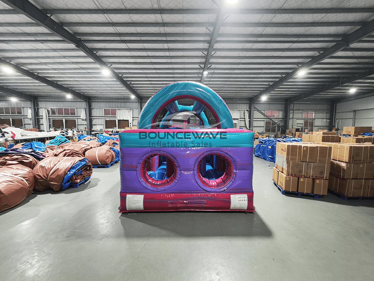 46ft Ultra Shock Hybrid Wet/Dry Inflatable Obstacle Course - BounceWave Inflatable Sales
