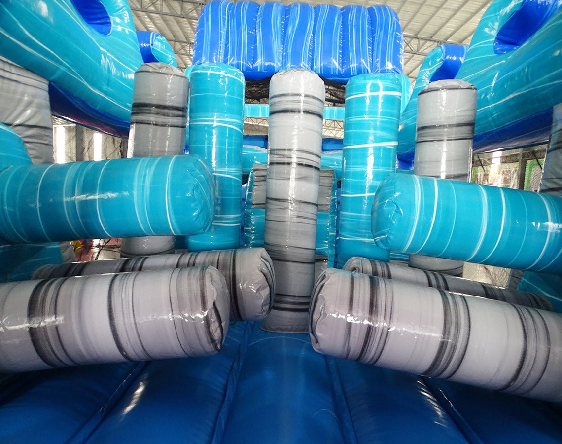 50ft Shark Attack Wet/Dry Inflatable Obstacle Course - BounceWave Inflatable Sales