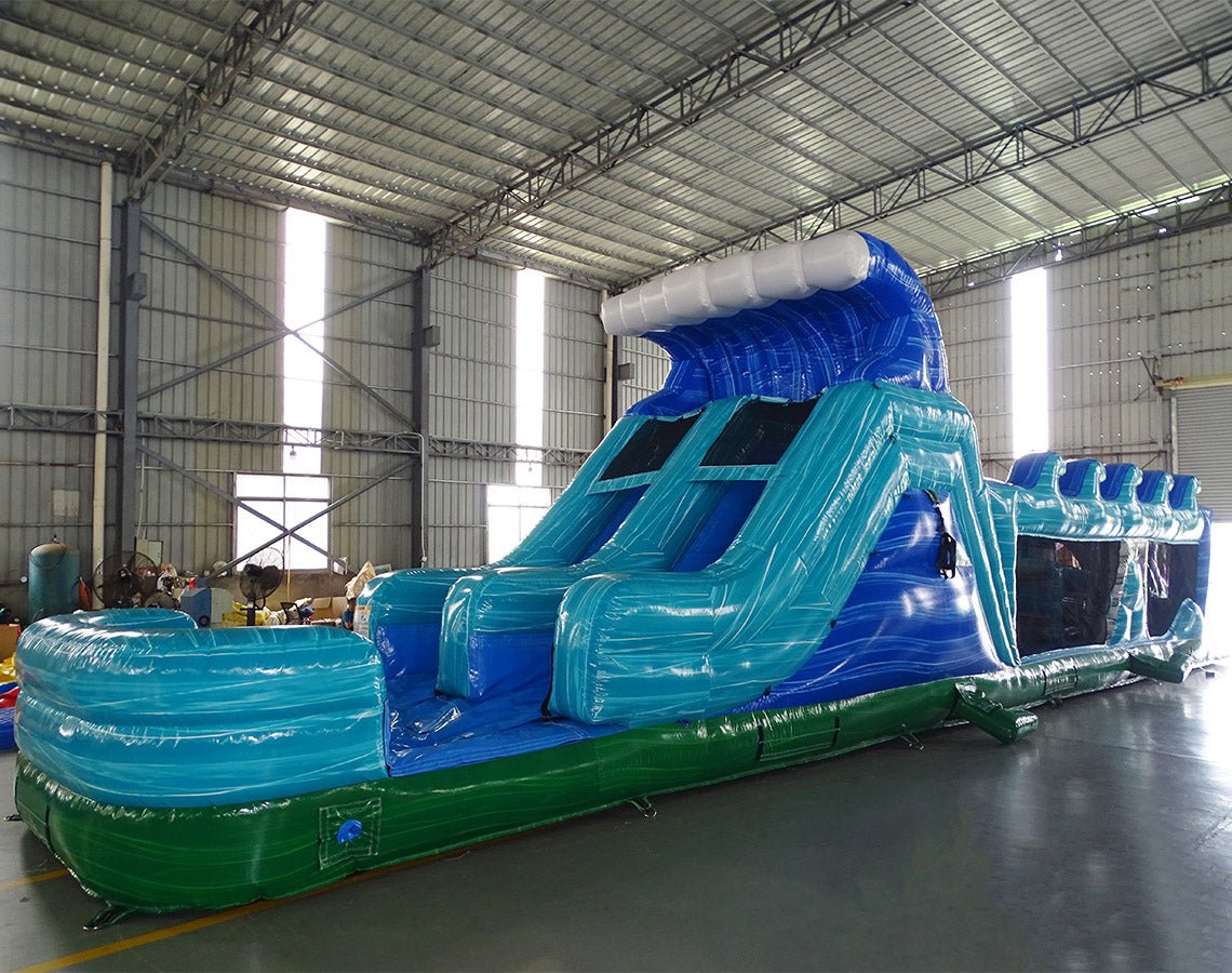 50ft Shark Attack Wet/Dry Inflatable Obstacle Course - BounceWave Inflatable Sales