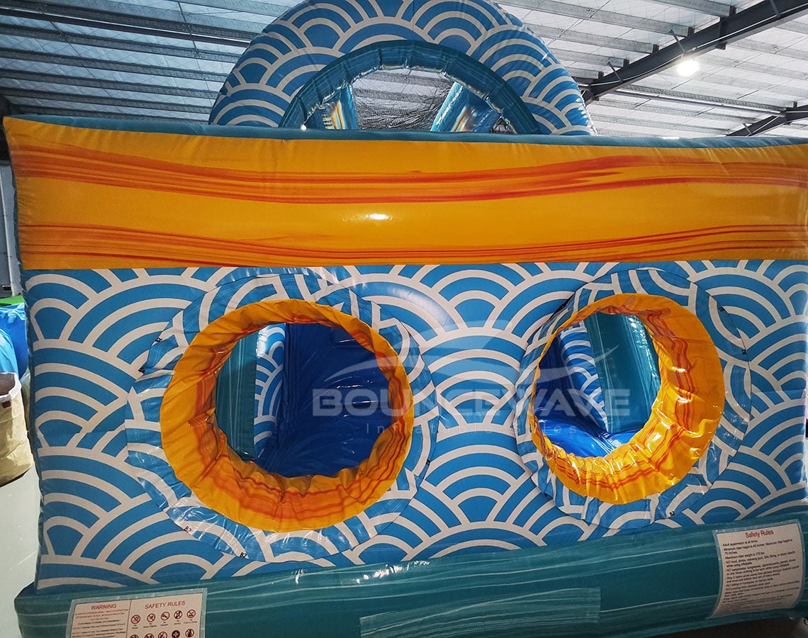 56.5ft Akua Falls 2 - Piece Obstacle - Combo - BounceWave Inflatable Sales