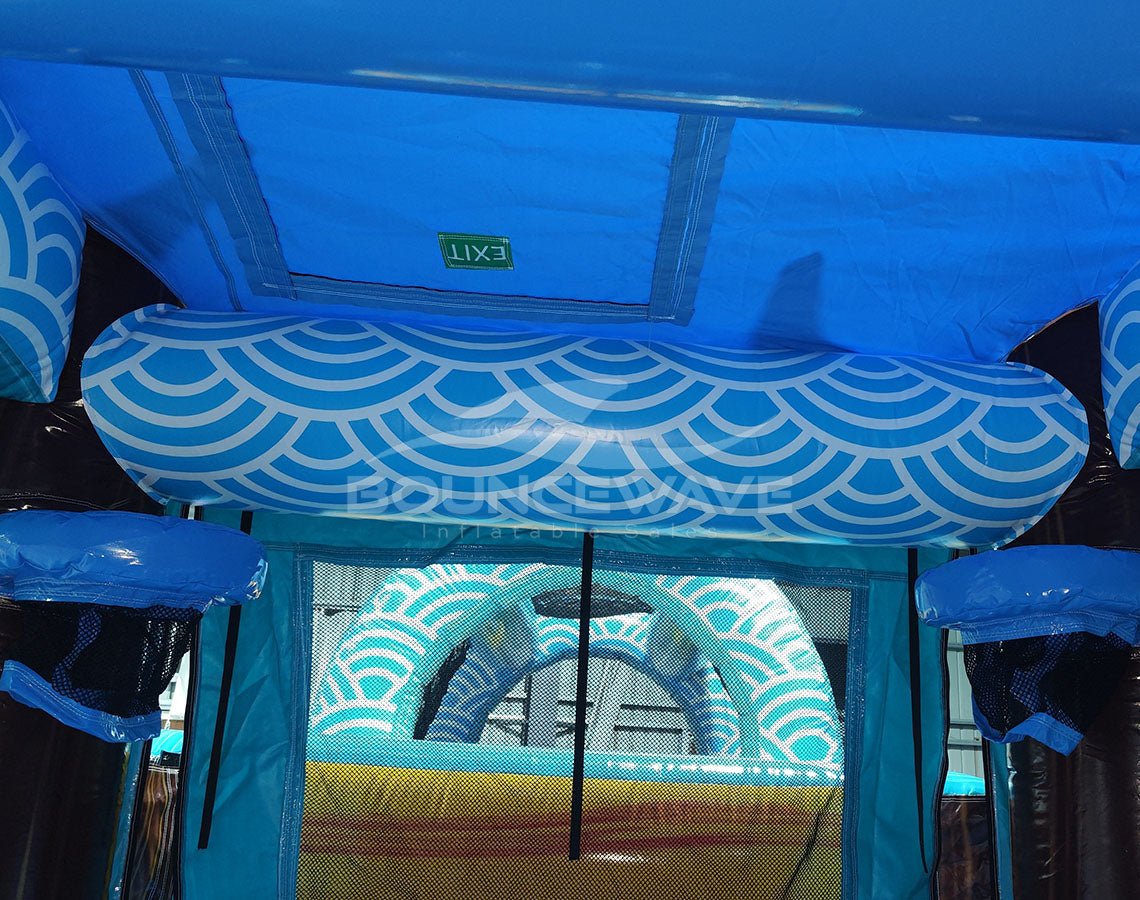 56.5ft Akua Falls 2 - Piece Obstacle - Combo - BounceWave Inflatable Sales