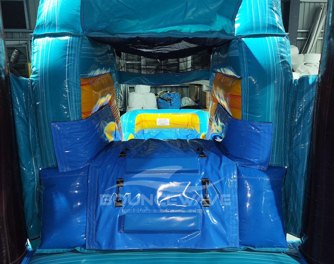 56.5ft Akua Falls 2 - Piece Obstacle - Combo - BounceWave Inflatable Sales