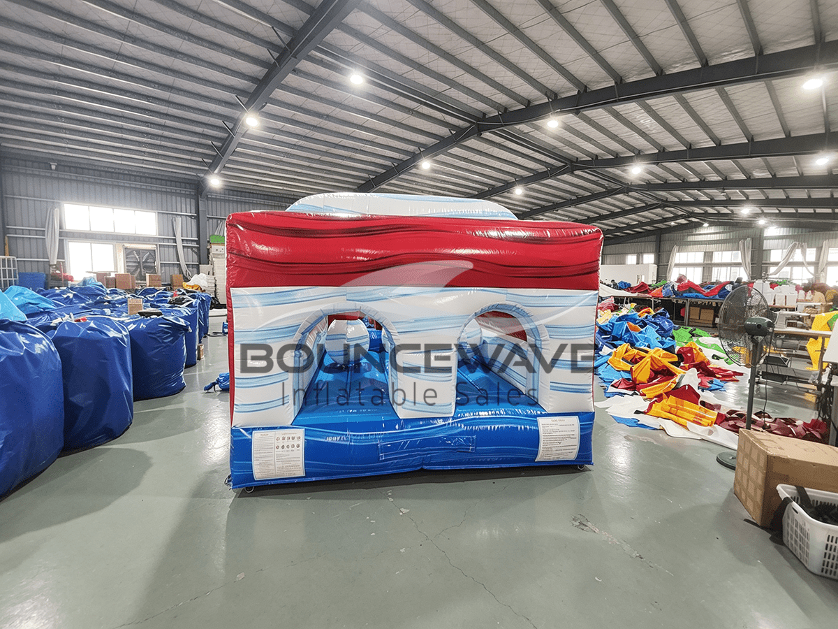 62ft American Thunder 2-Piece Wet/Dry Inflatable Obstacle Course - BounceWave Inflatable Sales