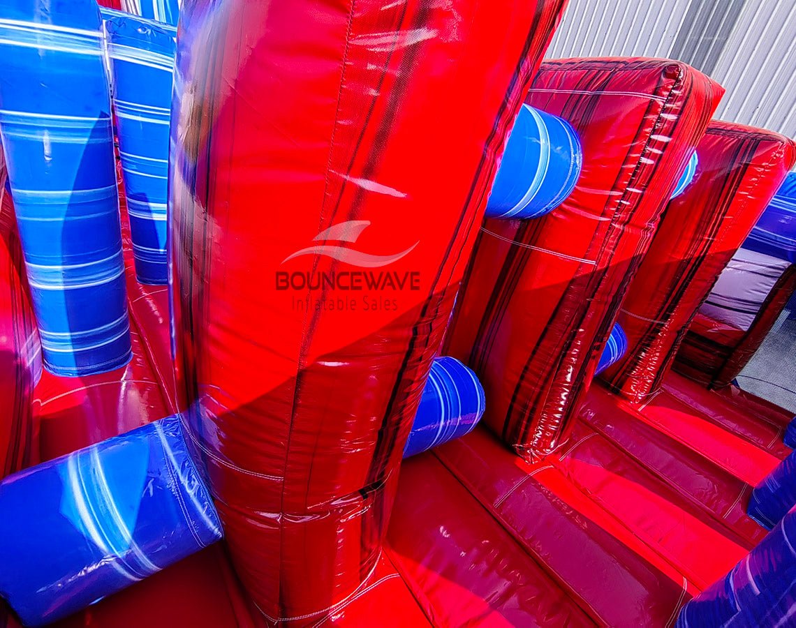 62ft Baja Triple Lane 2 - Piece Wet/Dry Inflatable Obstacle Course - BounceWave Inflatable Sales