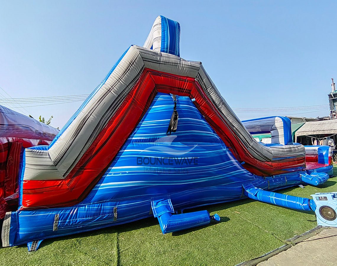 62ft Baja Triple Lane 2 - Piece Wet/Dry Inflatable Obstacle Course - BounceWave Inflatable Sales