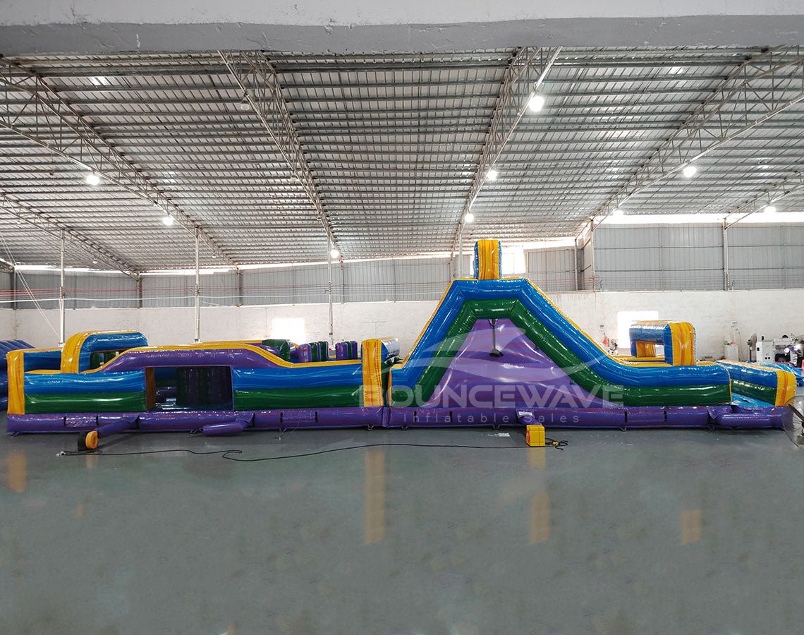 62ft Goombay 2 - Piece Wet/Dry Inflatable Obstacle Course - BounceWave Inflatable Sales