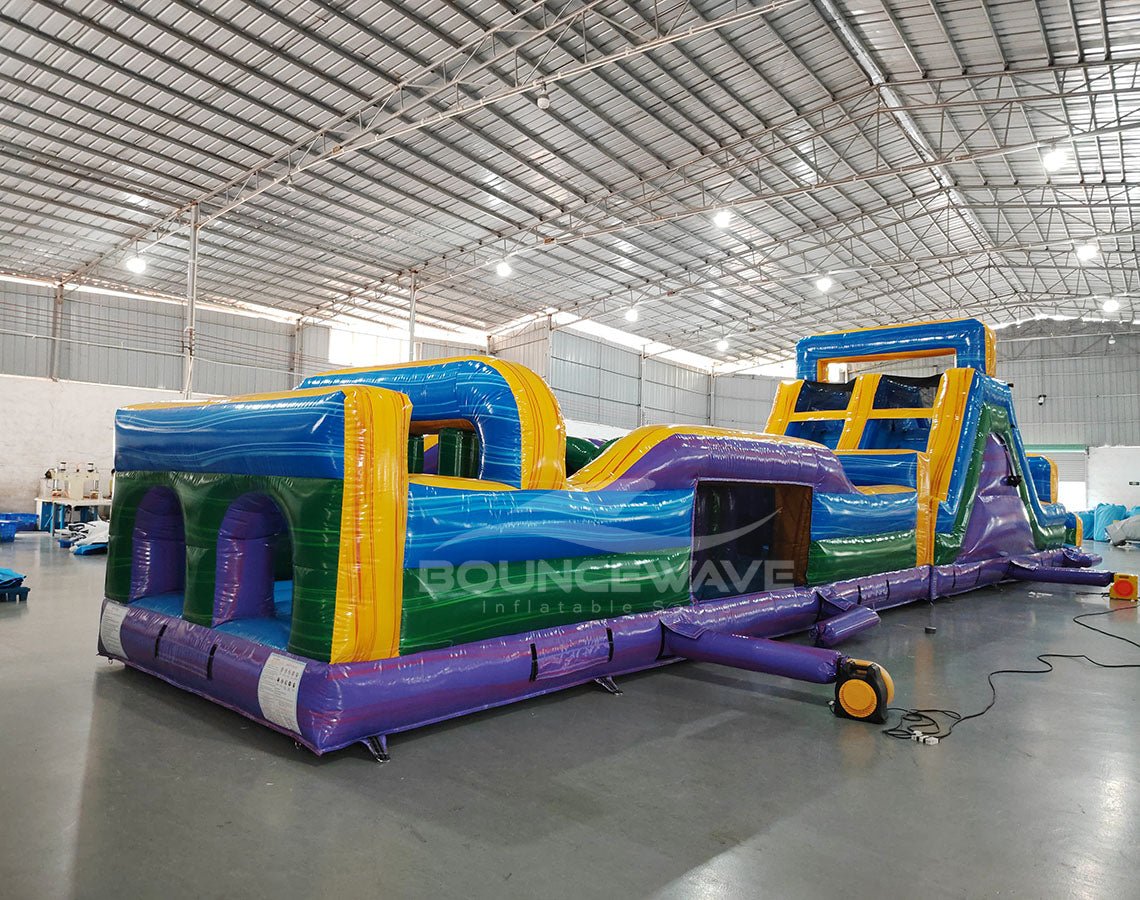 62ft Goombay 2 - Piece Wet/Dry Inflatable Obstacle Course - BounceWave Inflatable Sales