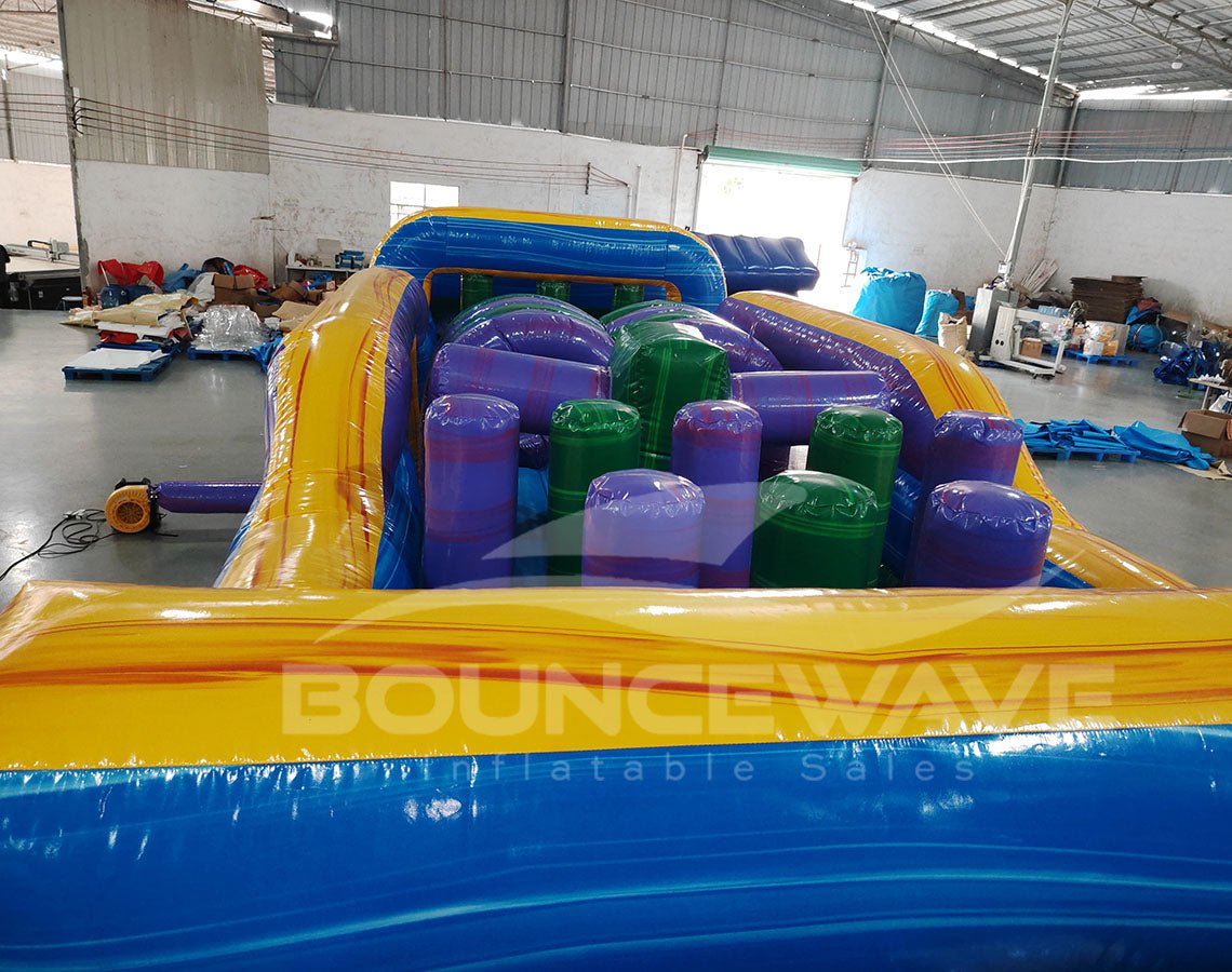 62ft Goombay 2 - Piece Wet/Dry Inflatable Obstacle Course - BounceWave Inflatable Sales