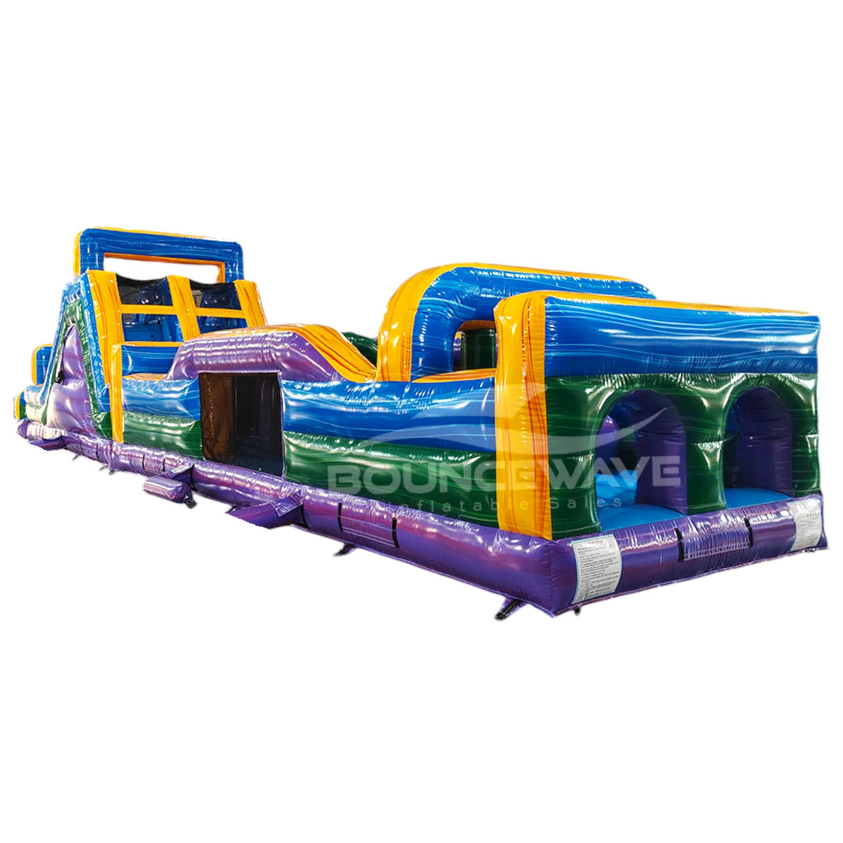 62ft Goombay 2 - Piece Wet/Dry Inflatable Obstacle Course - BounceWave Inflatable Sales