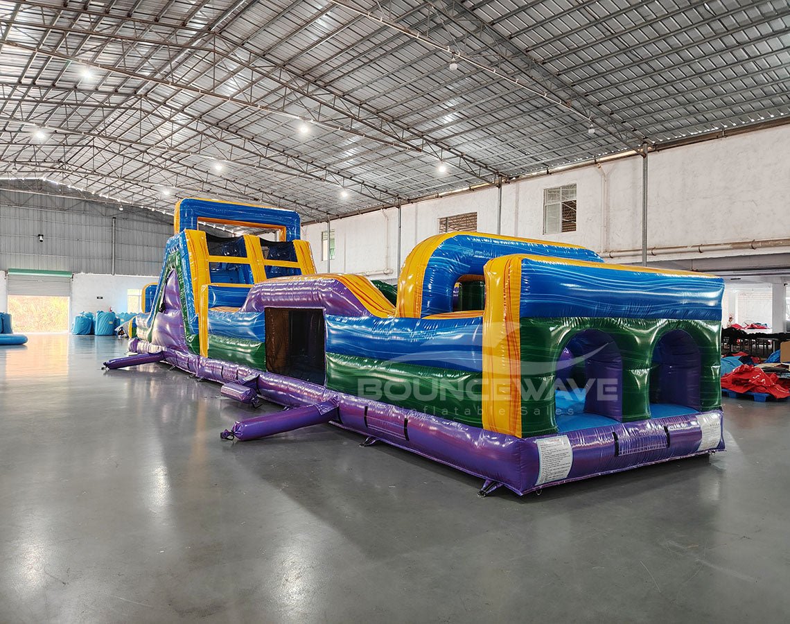 62ft Goombay 2 - Piece Wet/Dry Inflatable Obstacle Course - BounceWave Inflatable Sales
