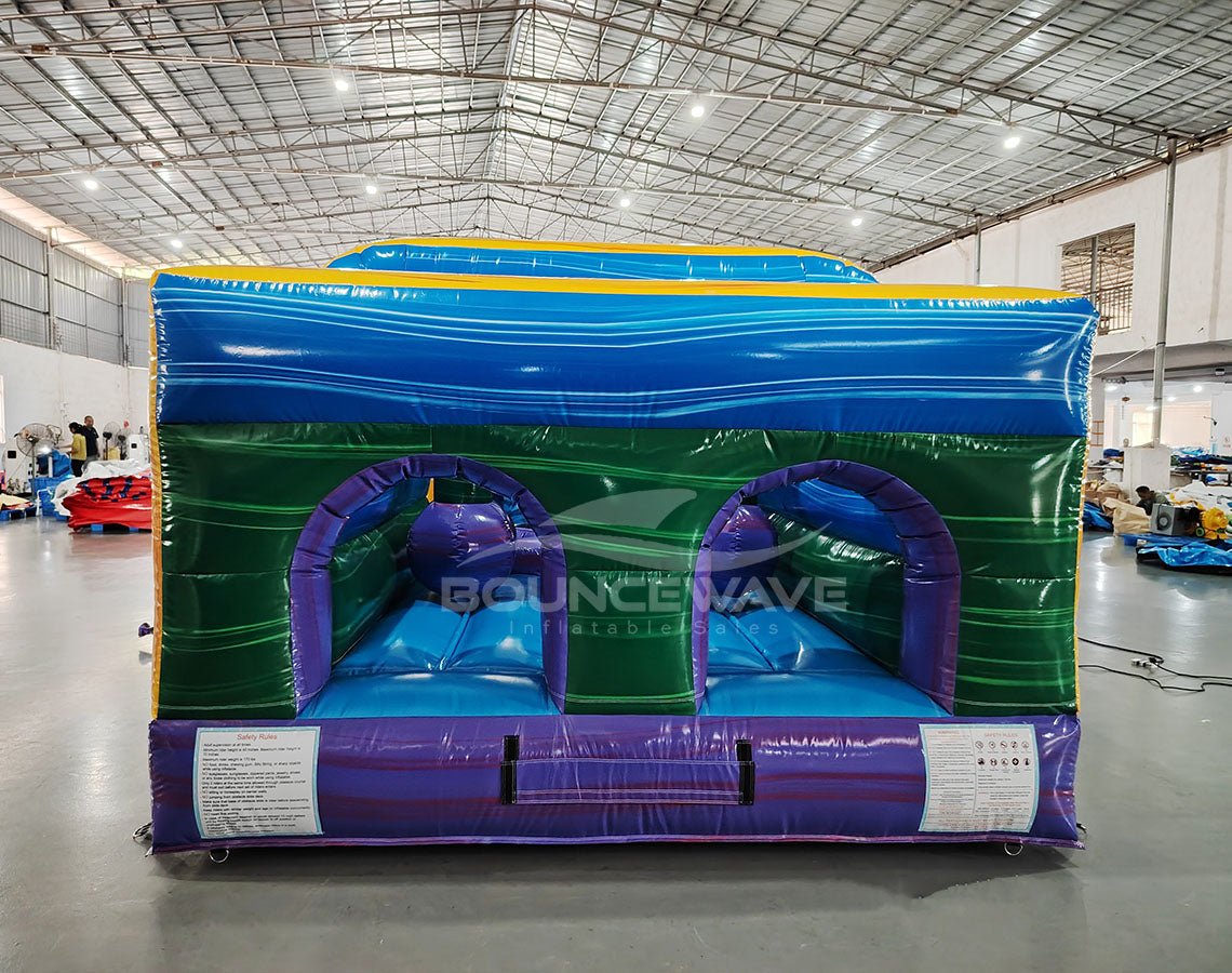 62ft Goombay 2 - Piece Wet/Dry Inflatable Obstacle Course - BounceWave Inflatable Sales