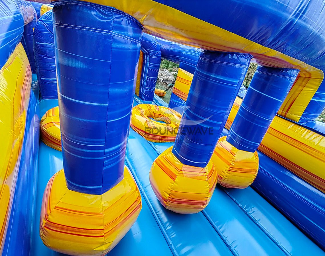 62ft Lava Falls 2 - Piece Wet/Dry Inflatable Obstacle Course - BounceWave Inflatable Sales