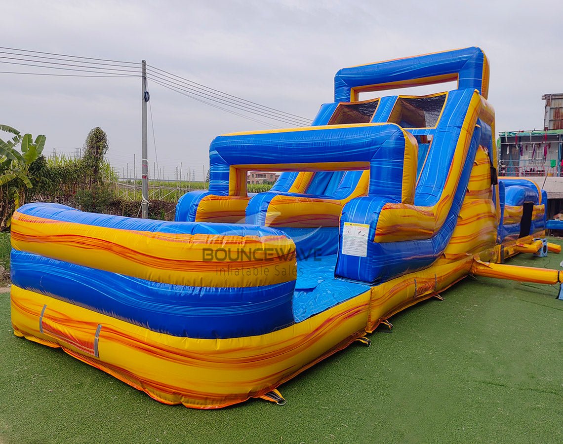 62ft Lava Falls 2 - Piece Wet/Dry Inflatable Obstacle Course - BounceWave Inflatable Sales