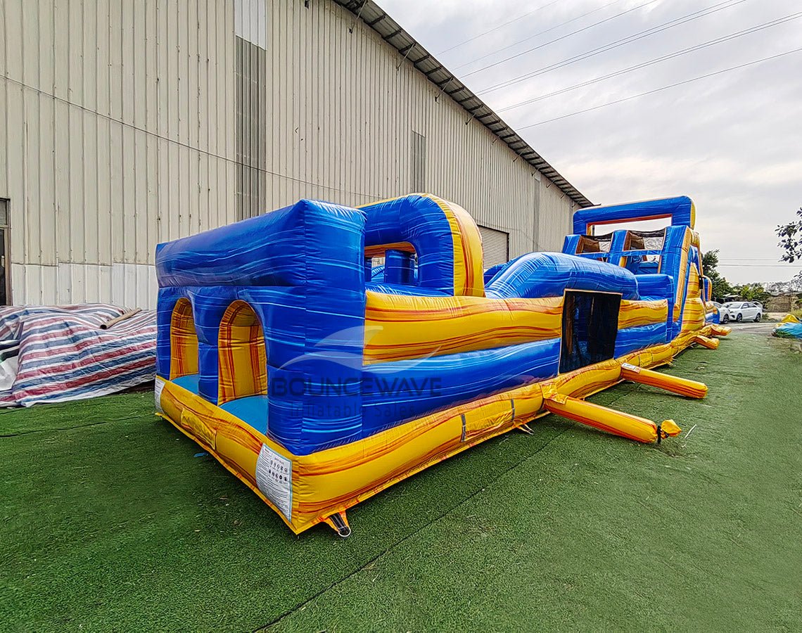62ft Lava Falls 2 - Piece Wet/Dry Inflatable Obstacle Course - BounceWave Inflatable Sales