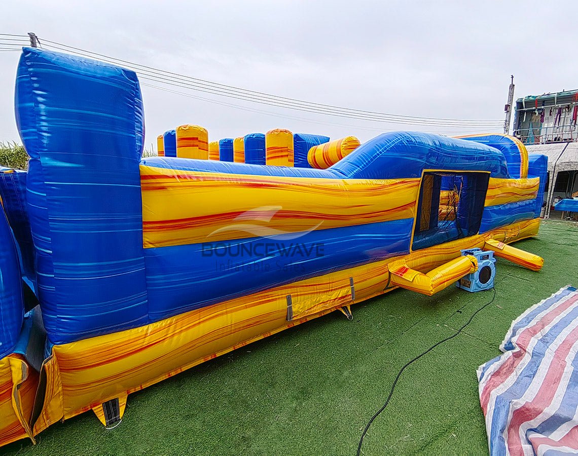 62ft Lava Falls 2 - Piece Wet/Dry Inflatable Obstacle Course - BounceWave Inflatable Sales