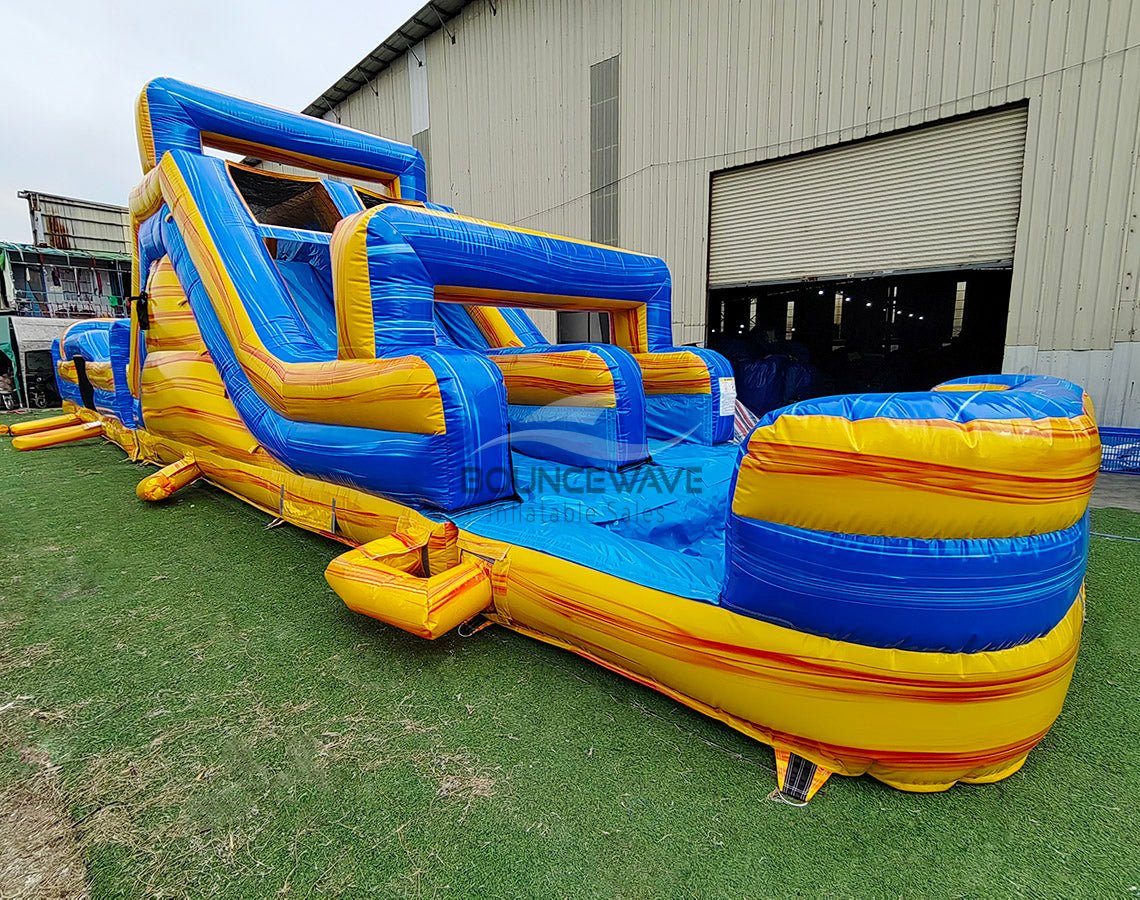 62ft Lava Falls 2 - Piece Wet/Dry Inflatable Obstacle Course - BounceWave Inflatable Sales