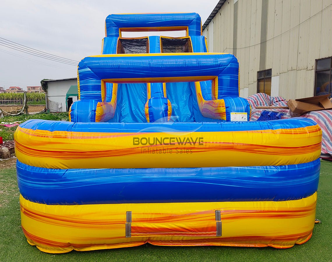 62ft Lava Falls 2 - Piece Wet/Dry Inflatable Obstacle Course - BounceWave Inflatable Sales