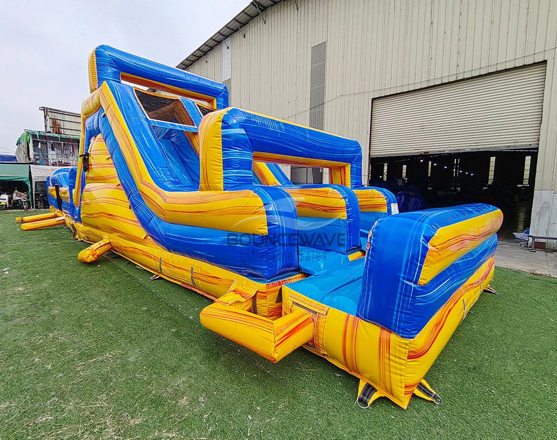 62ft Lava Falls 2 - Piece Wet/Dry Inflatable Obstacle Course - BounceWave Inflatable Sales