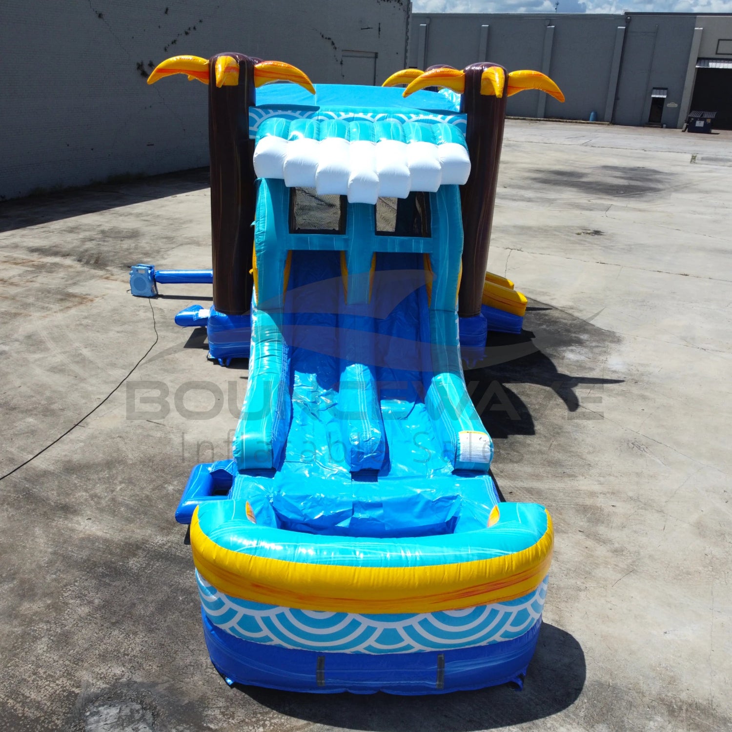 Akua Falls Dual Lane Bounce House with Slide (Wet/Dry) - BounceWave Inflatable Sales