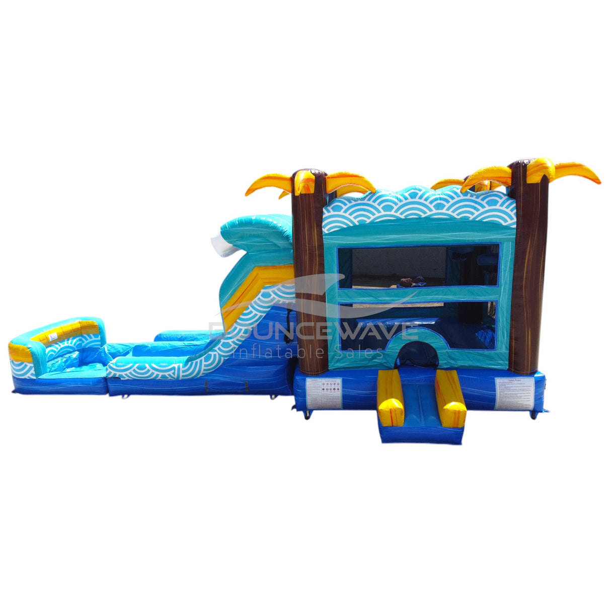 Akua Falls Dual Lane Bounce House with Slide (Wet/Dry) - BounceWave Inflatable Sales