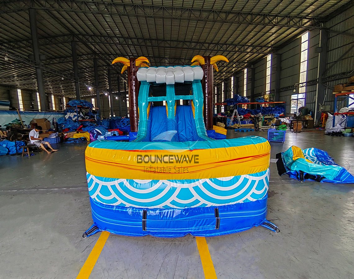 Akua Falls Dual Lane Commercial Inflatable Combo (Wet/Dry) - BounceWave Inflatable Sales