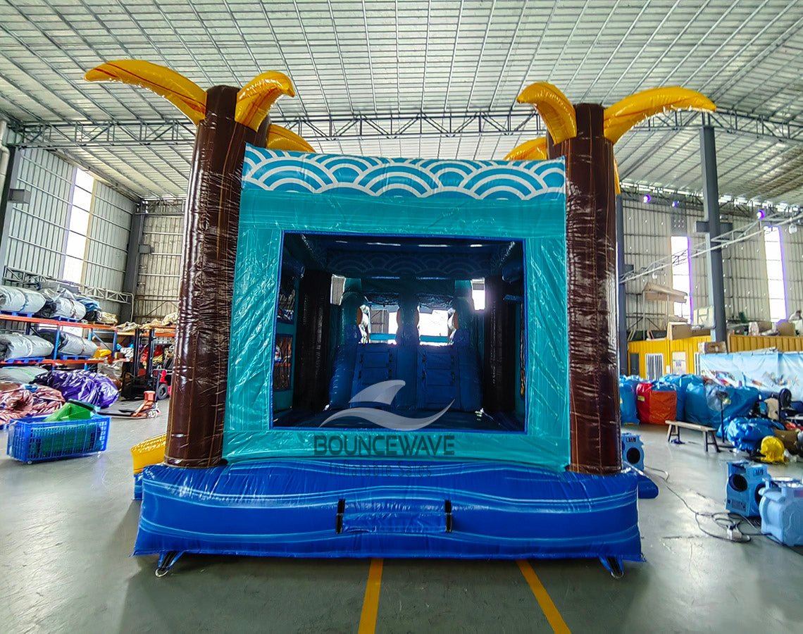 Akua Falls Dual Lane Commercial Inflatable Combo (Wet/Dry) - BounceWave Inflatable Sales