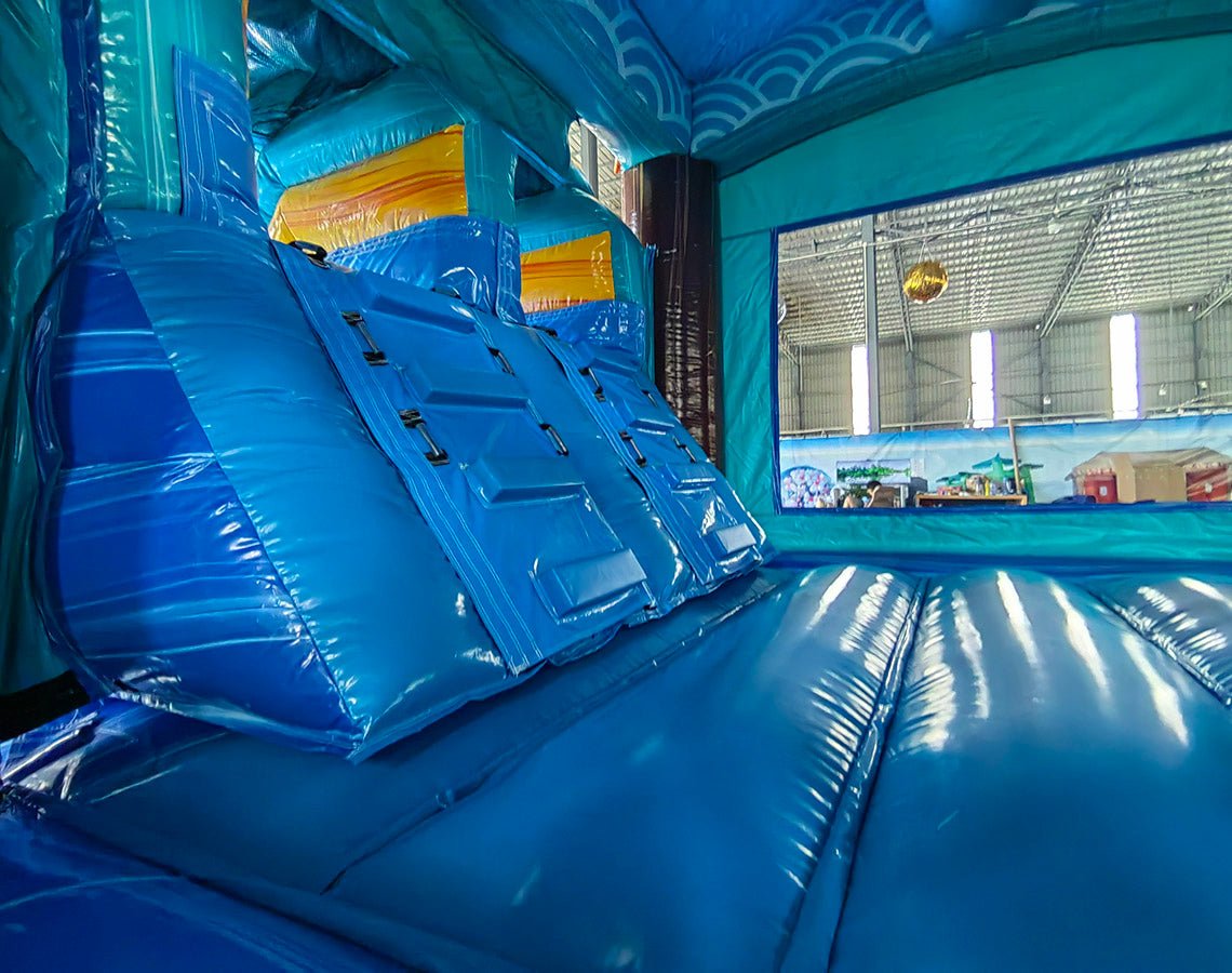 Akua Falls Dual Lane Commercial Inflatable Combo (Wet/Dry) - BounceWave Inflatable Sales