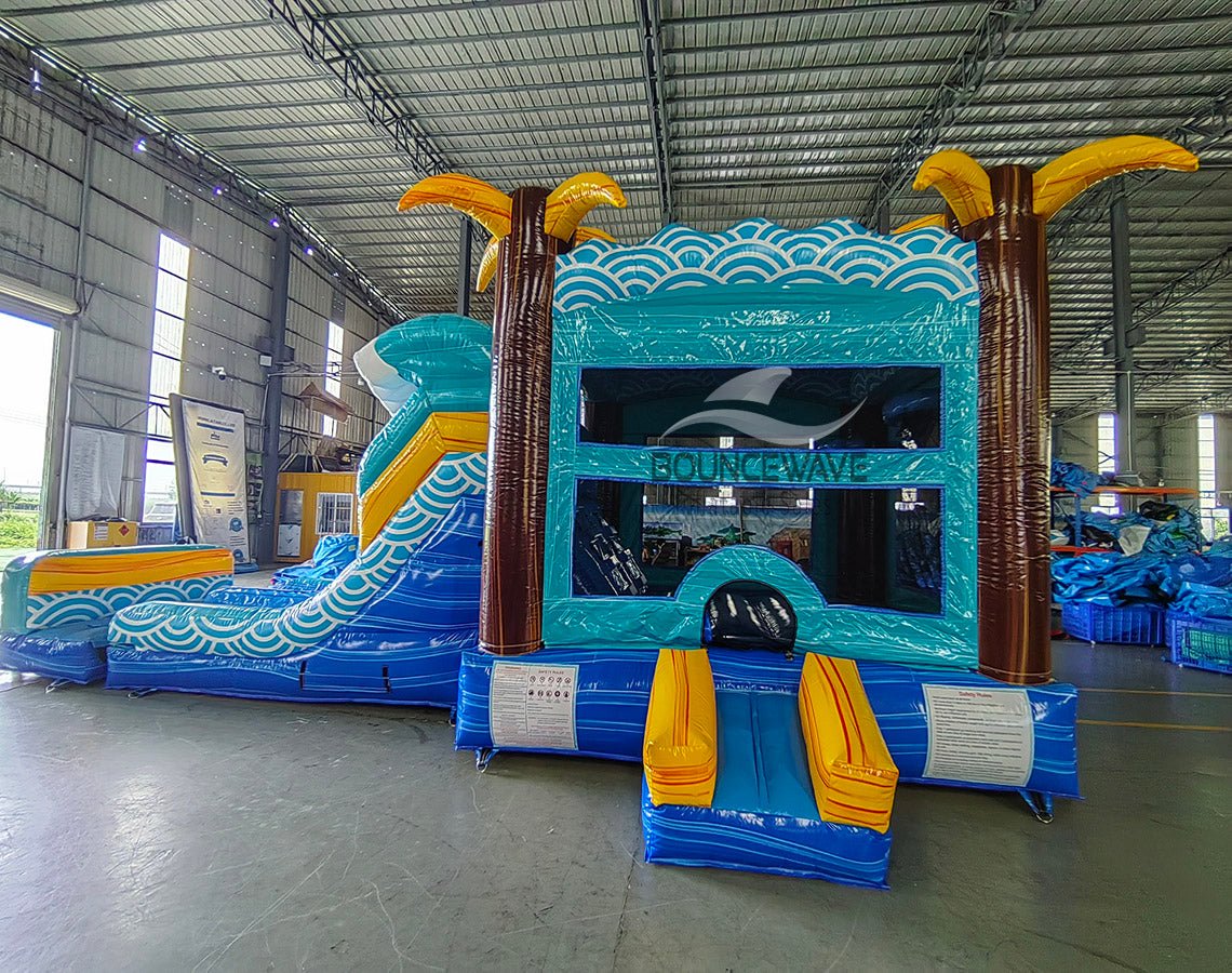 Akua Falls Dual Lane Commercial Inflatable Combo (Wet/Dry) - BounceWave Inflatable Sales