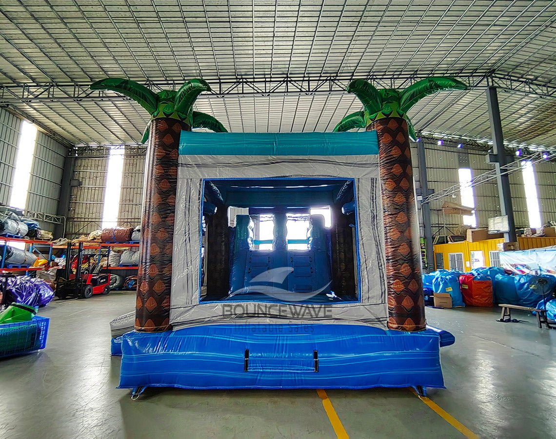Bahama Blast Dual Lane Commercial Inflatable Combo (Wet/Dry) - BounceWave Inflatable Sales