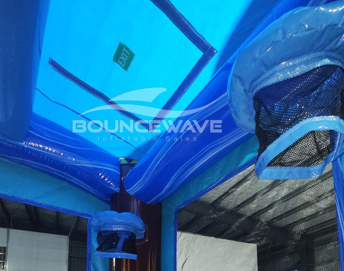Bahama Wave Single Lane Bounce House with Slide Combo (Wet/Dry) - BounceWave Inflatable Sales