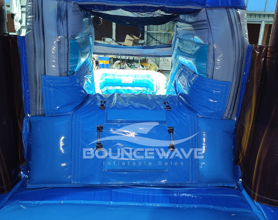 Bahama Wave Single Lane Bounce House with Slide Combo (Wet/Dry) - BounceWave Inflatable Sales