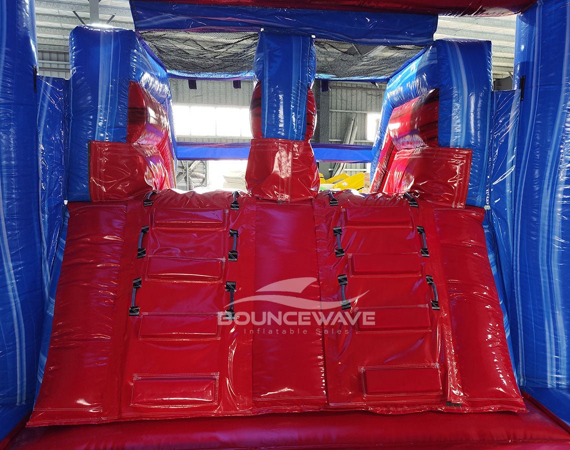 Baja Mega Dome Dual Lane Combo with Inflated Splash Pad - BounceWave Inflatable Sales