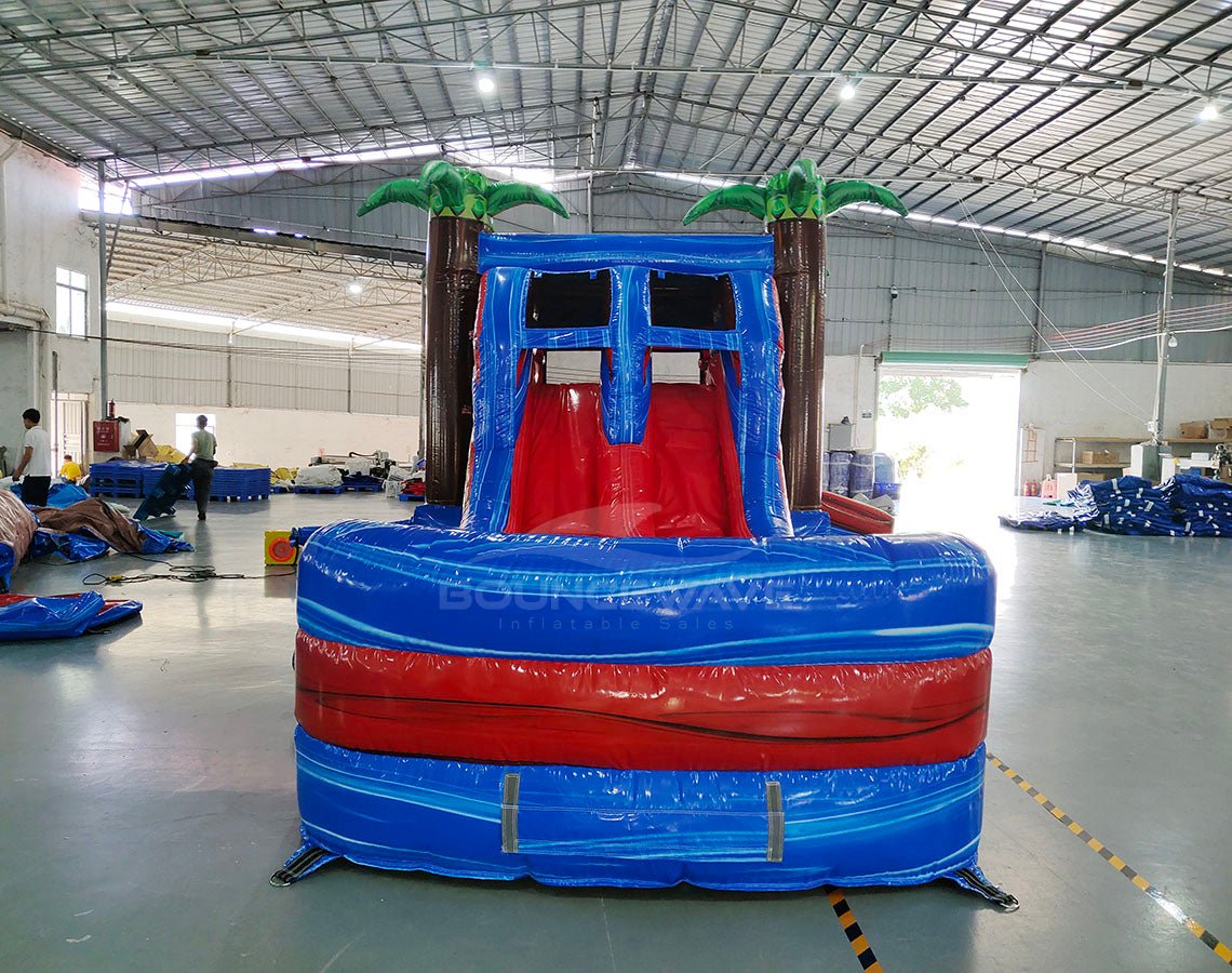 Baja Splash Dual Lane Bounce House with Slide Combo (Wet/Dry) - BounceWave Inflatable Sales