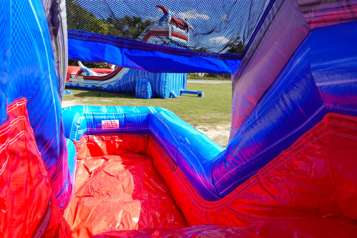 Baja Splash Econo Duo Bounce & Slide Combo (Wet/Dry) - BounceWave Inflatable Sales