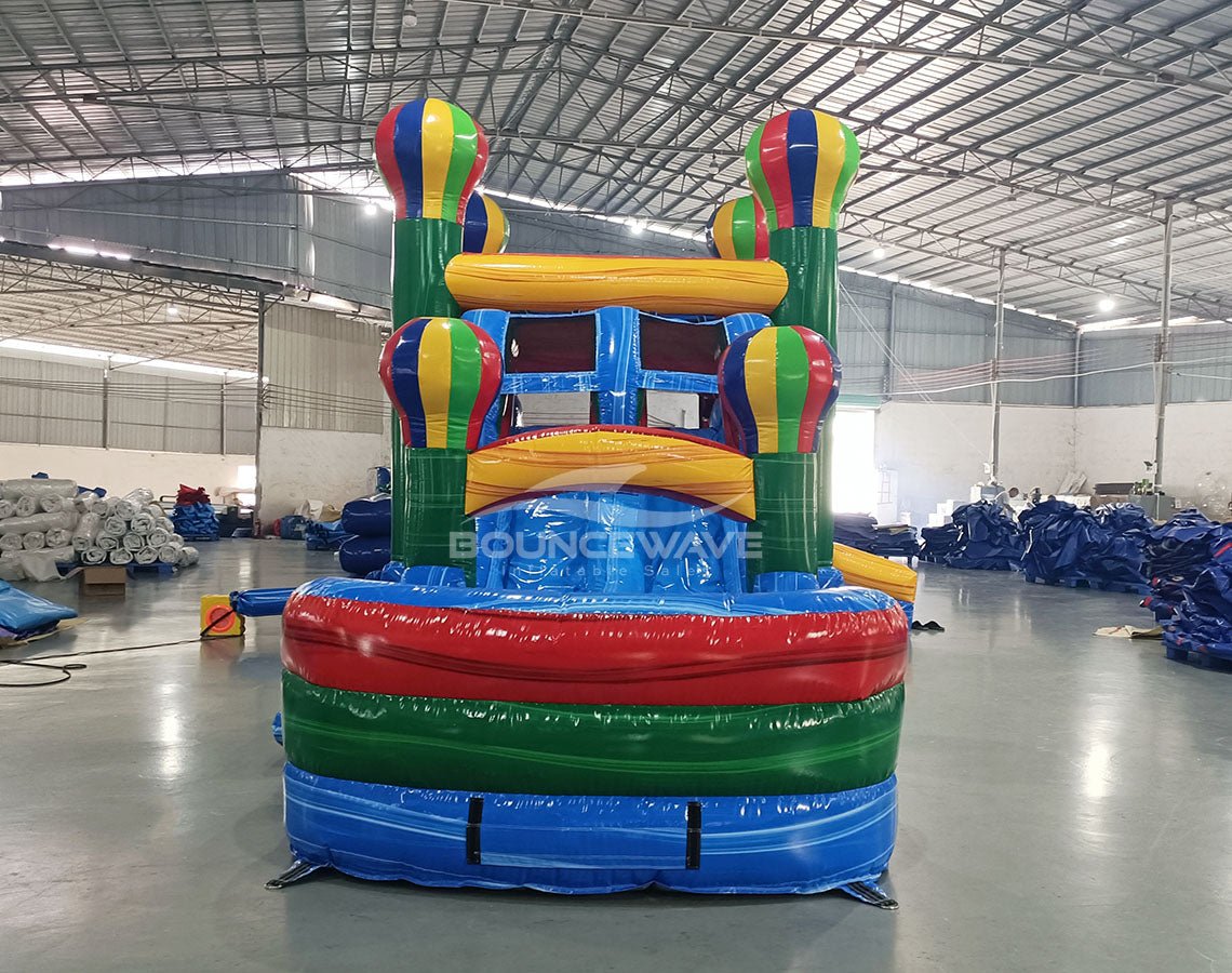 Balloon Dual Lane Commercial Inflatable Combo (Wet/Dry) - BounceWave Inflatable Sales