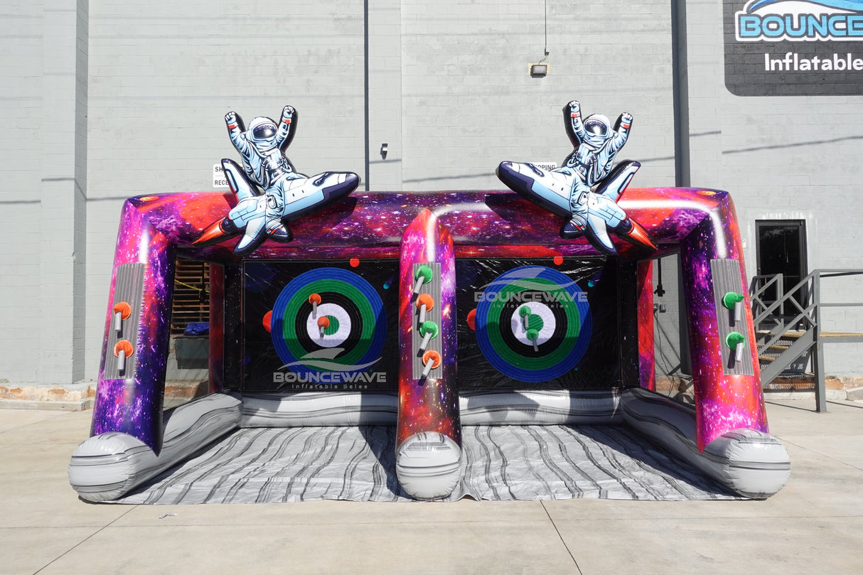 Cosmic Double Axe Throw Commercial Interactive Inflatable Game - BounceWave Inflatable Sales