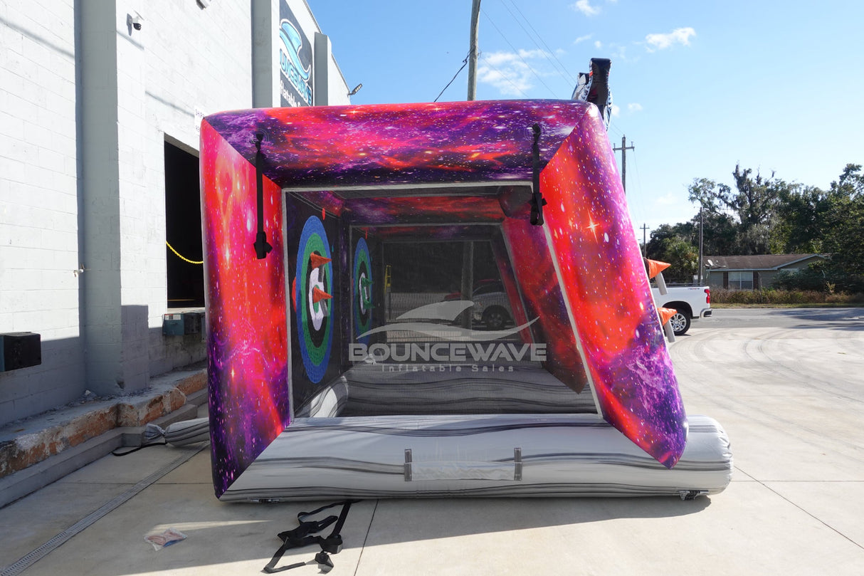Cosmic Double Axe Throw Commercial Interactive Inflatable Game - BounceWave Inflatable Sales