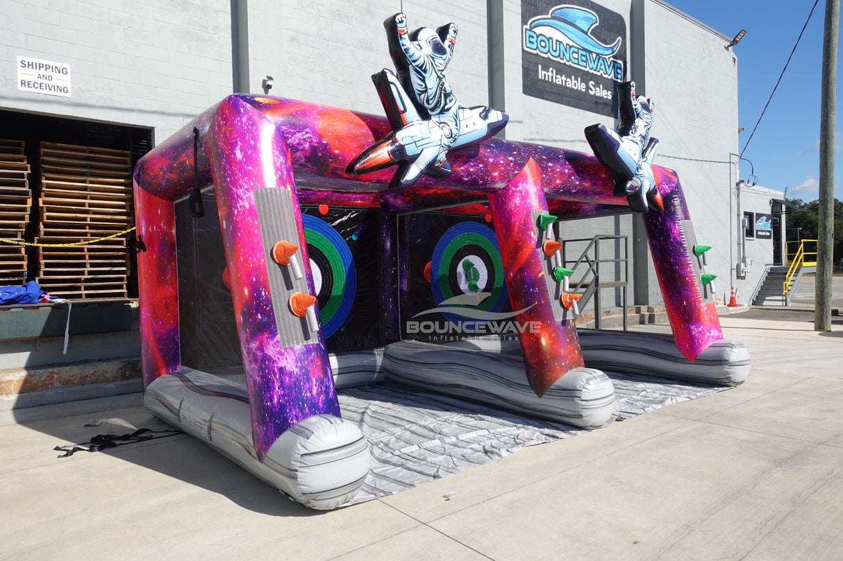 Cosmic Double Axe Throw Commercial Interactive Inflatable Game - BounceWave Inflatable Sales
