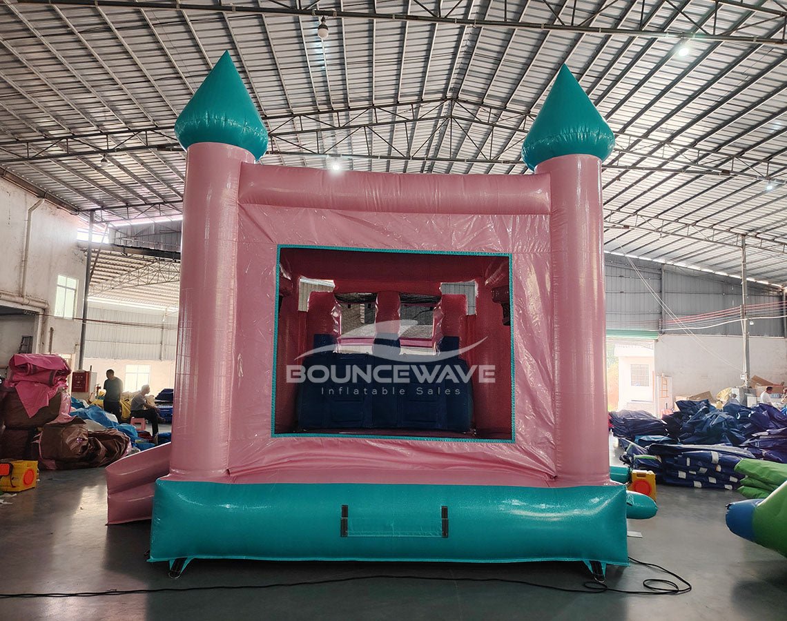 Dream Glitter Castle Dual Lane Bounce House with Slide (Wet/Dry) - BounceWave Inflatable Sales