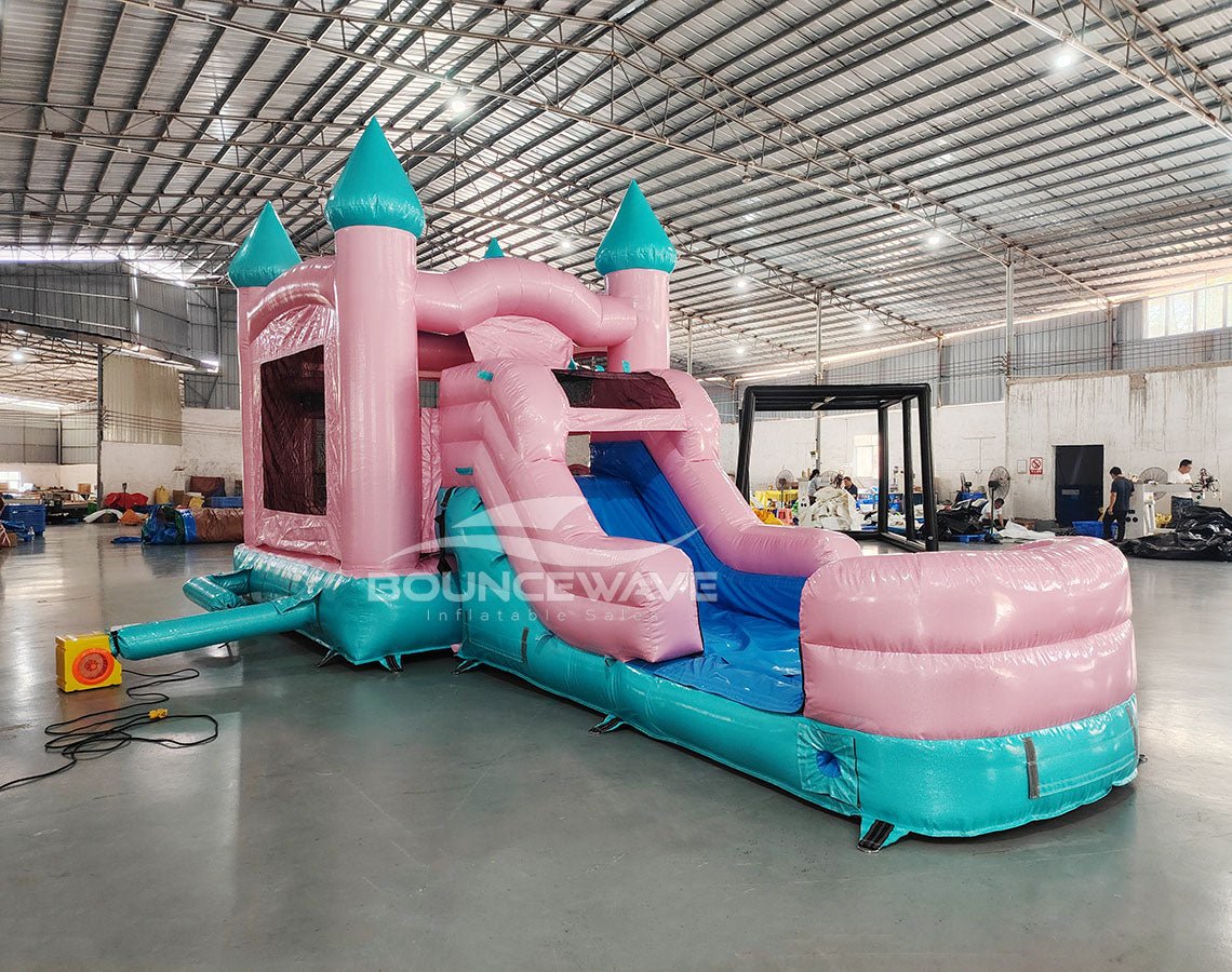 Dream Glitter Econo Bounce House with Slide (Wet/Dry) - BounceWave Inflatable Sales