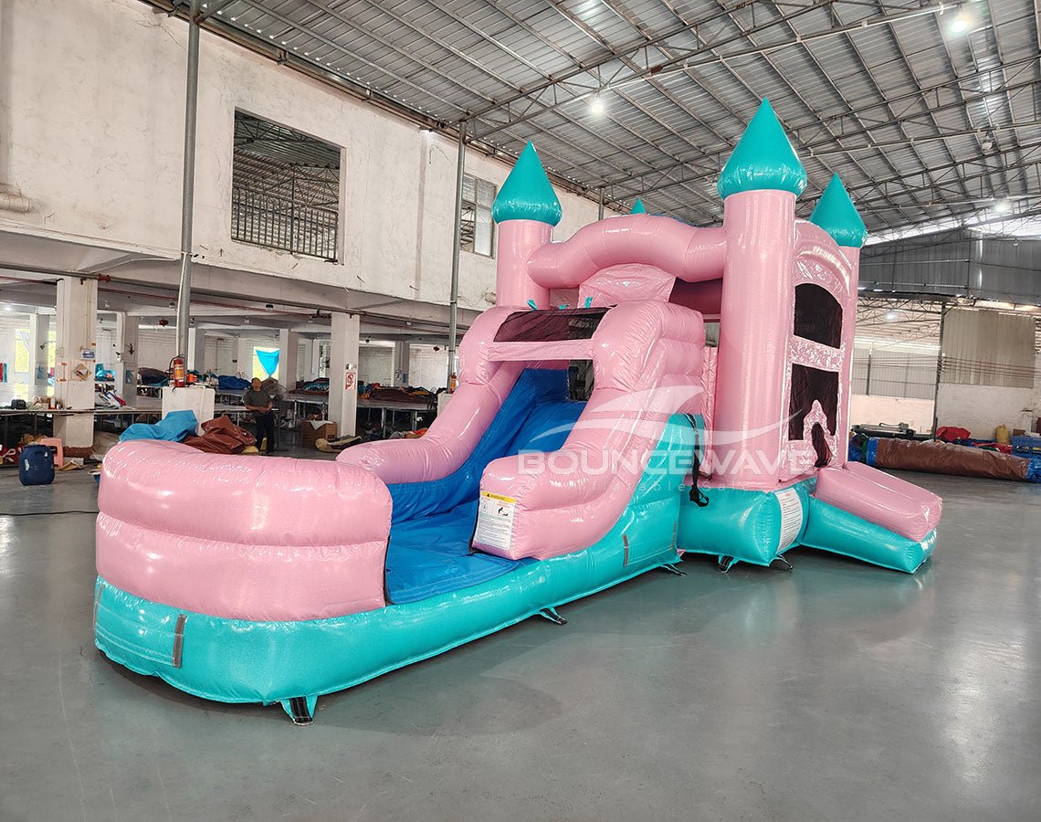 Dream Glitter Econo Bounce House with Slide (Wet/Dry) - BounceWave Inflatable Sales