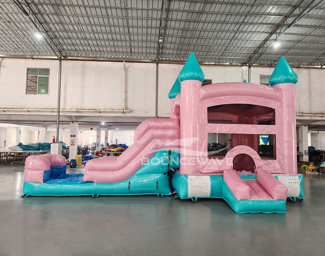 Dream Glitter Econo Bounce House with Slide (Wet/Dry) - BounceWave Inflatable Sales
