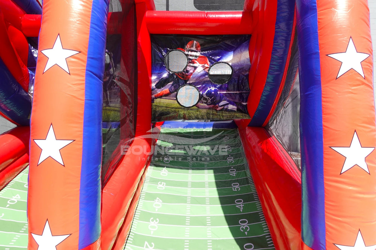 Dual Lane Football Toss Inflatable Game - BounceWave Inflatable Sales