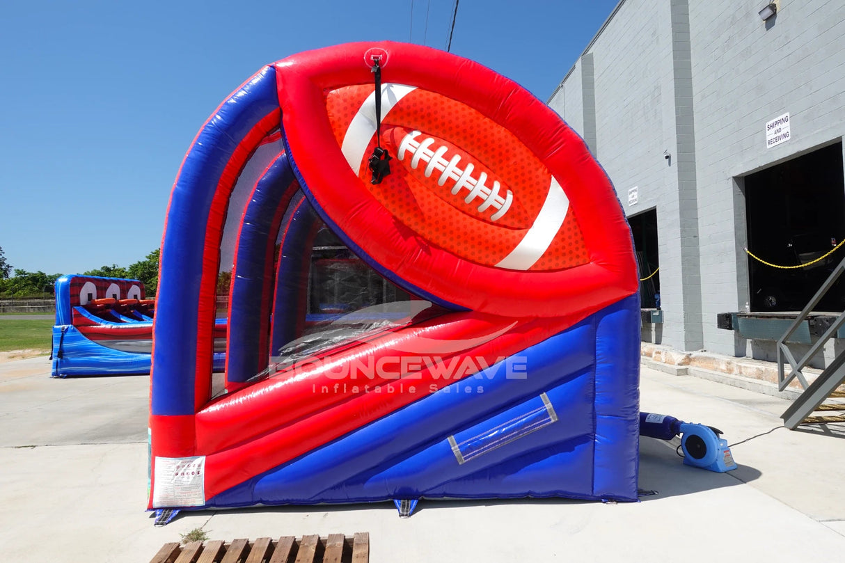 Dual Lane Football Toss Inflatable Game - BounceWave Inflatable Sales