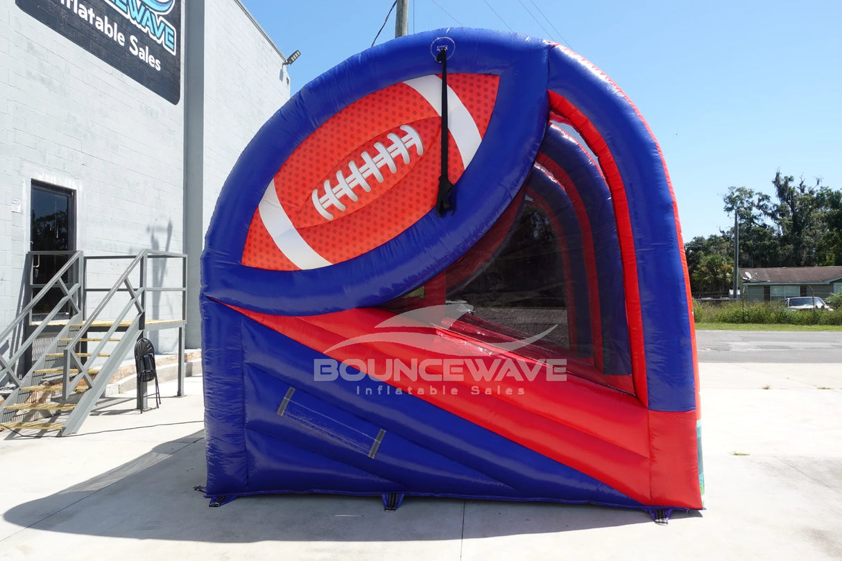 Dual Lane Football Toss Inflatable Game - BounceWave Inflatable Sales