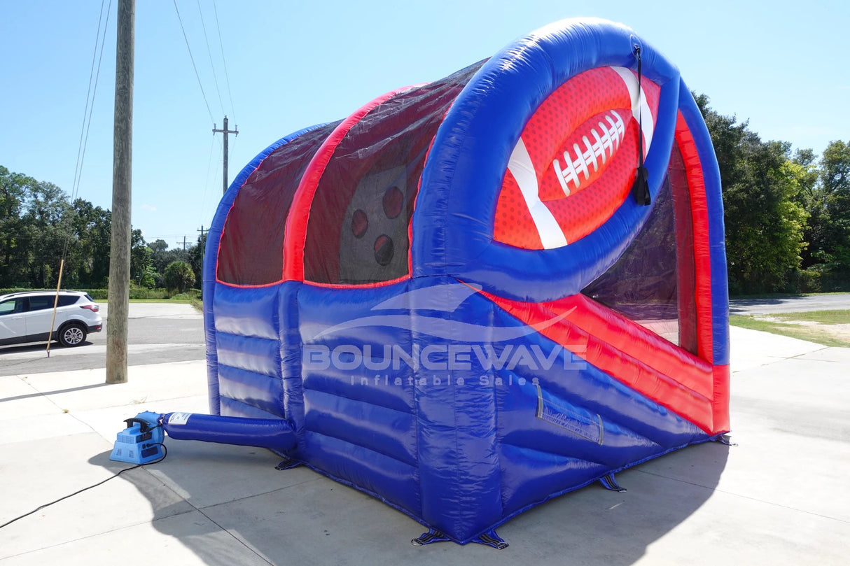 Dual Lane Football Toss Inflatable Game - BounceWave Inflatable Sales