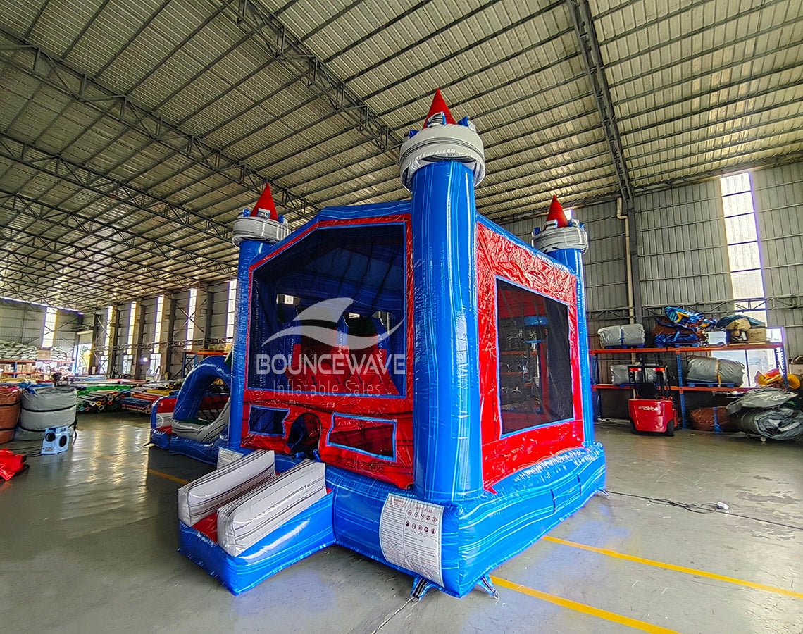 Euro Baja Dual Lane Commercial Inflatable Combo (Wet/Dry) - BounceWave Inflatable Sales