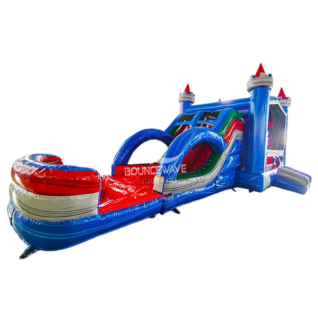 Euro Baja Dual Lane Commercial Inflatable Combo (Wet/Dry) - BounceWave Inflatable Sales